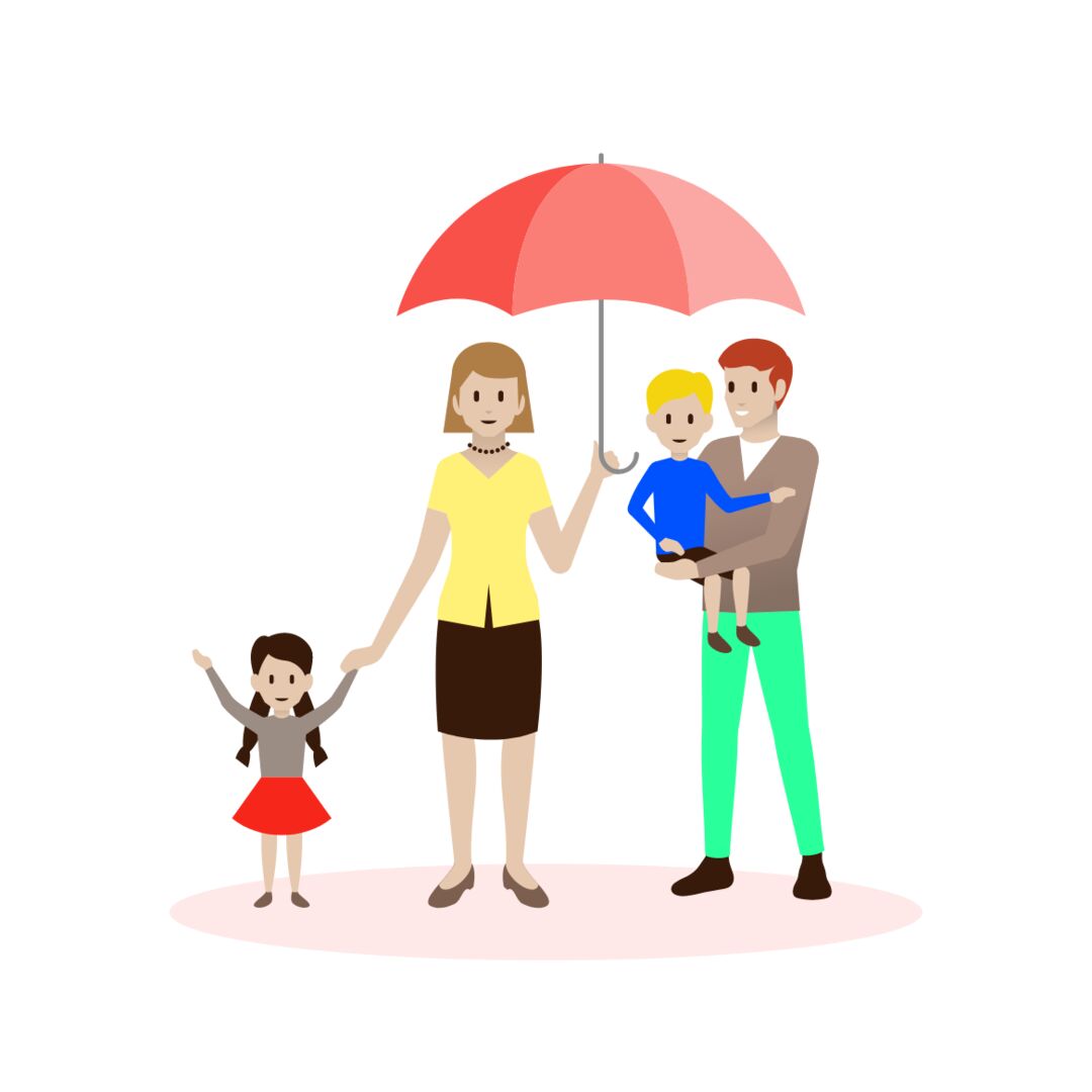 Instagram 1 1 Famille sous un parapluie 