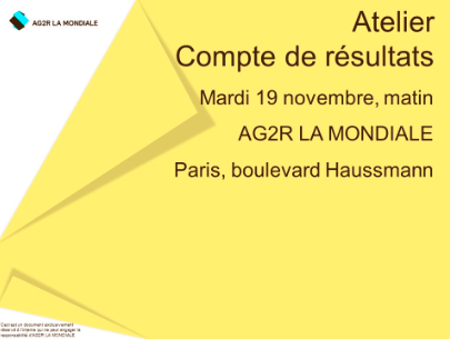 Atelier compte de résultats prévoyance du 19 novembre 2019